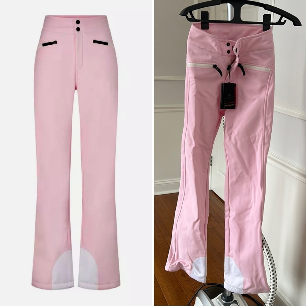 NWT Loveshackfancy x Bogner fire and ice Ireen ski pant in blush.